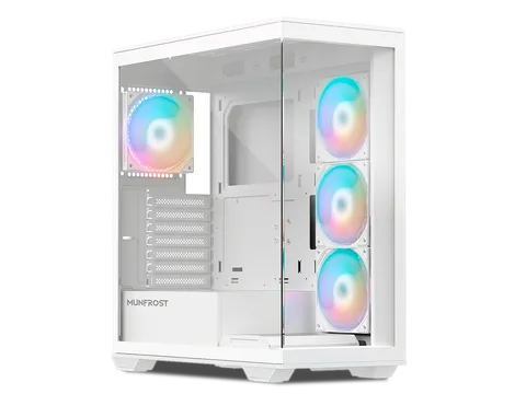 Gabinete Munfrost Polaris, ATX, 4 ventiladores ARGB, blanco