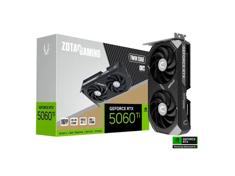 Tarjeta de video Zotac Twin Edge GeForce RTX 5060 Ti, 16 GB