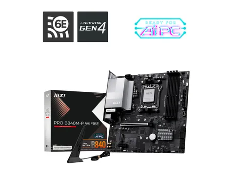 Tarjeta madre MSI PRO B840M-P WiFi 6E, AM5, Micro-ATX, DDR5