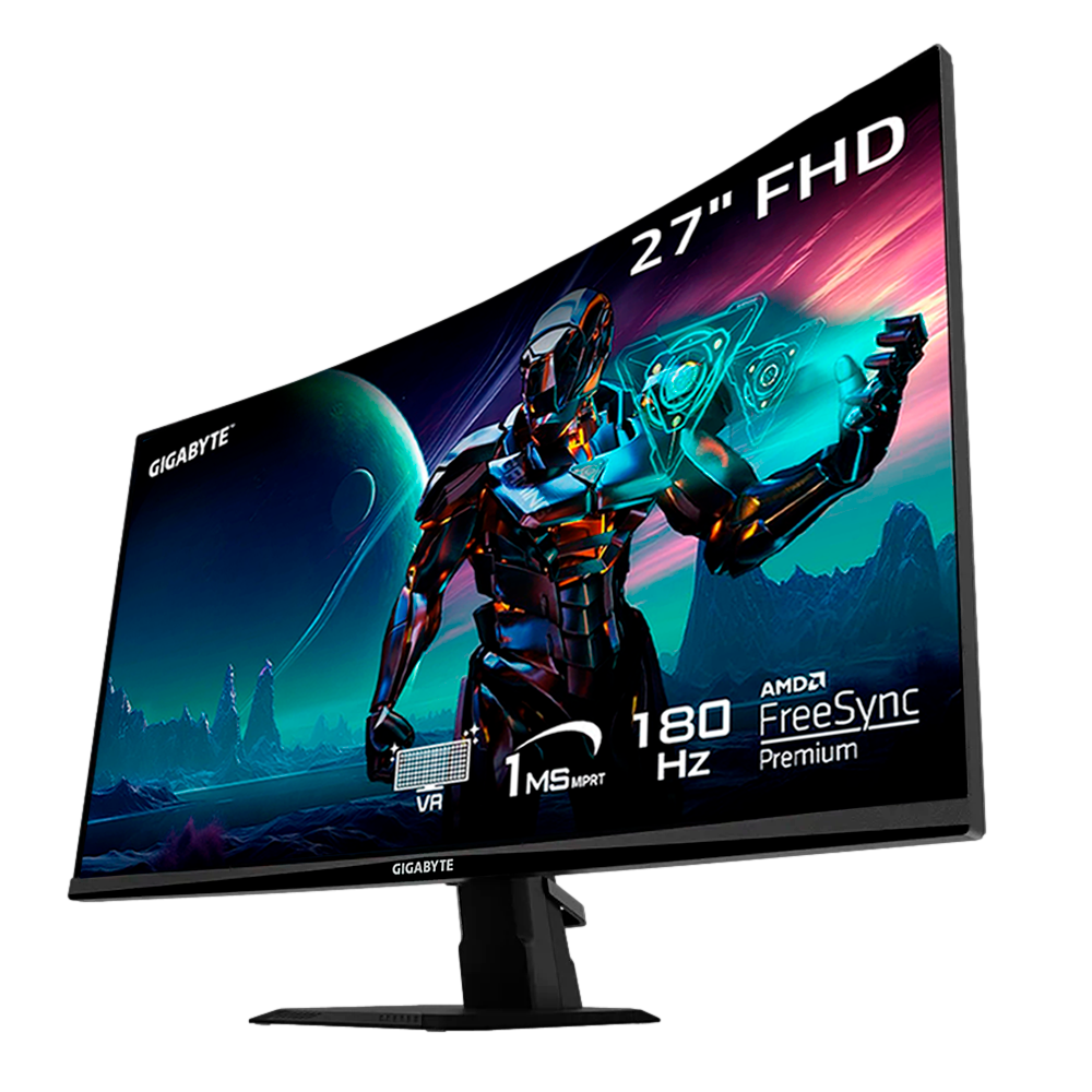 Monitor Gamer GIGABYTE GS27FC / 27 / 180Hz / 1080P / VA / 1500R / 1ms / GS27FC
